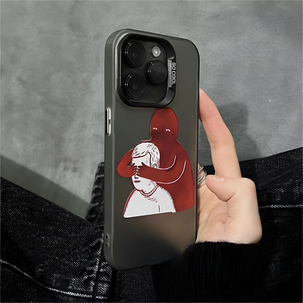 Guess Who i am Funny Phone Case for iPhone 16 12 13 mini 11 14 15 Pro Max XR 8 Plus Dual Layer Hard IMD Plastic Protector Cover