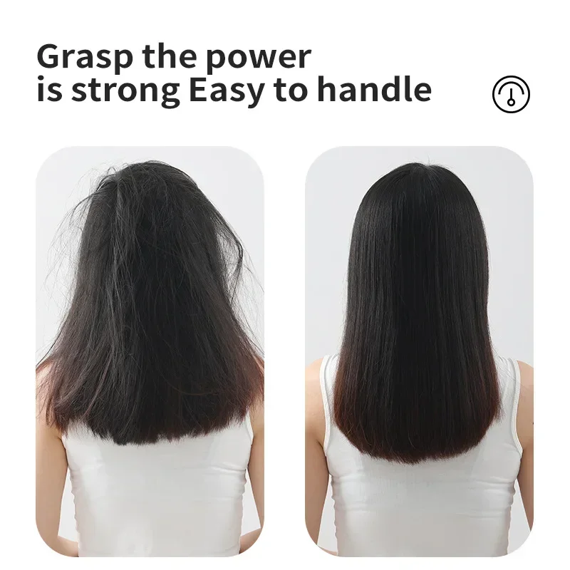 High quality   LCD Hair Straightener Comb Does Not Hurt Ha ir Straight Hair Curly Hai r Dual-purpose Lazy Styling Comb H air Str view 4