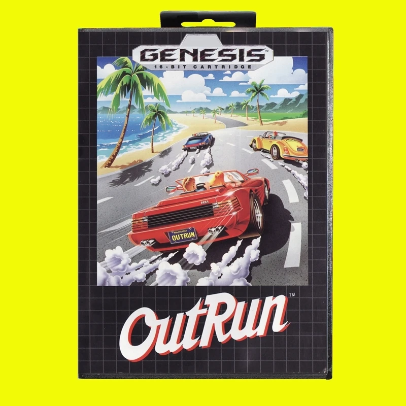 OutRun MD Game Card 16 Bit USA Cover for Sega Megadrive Genesis Video Game Console Cartridge