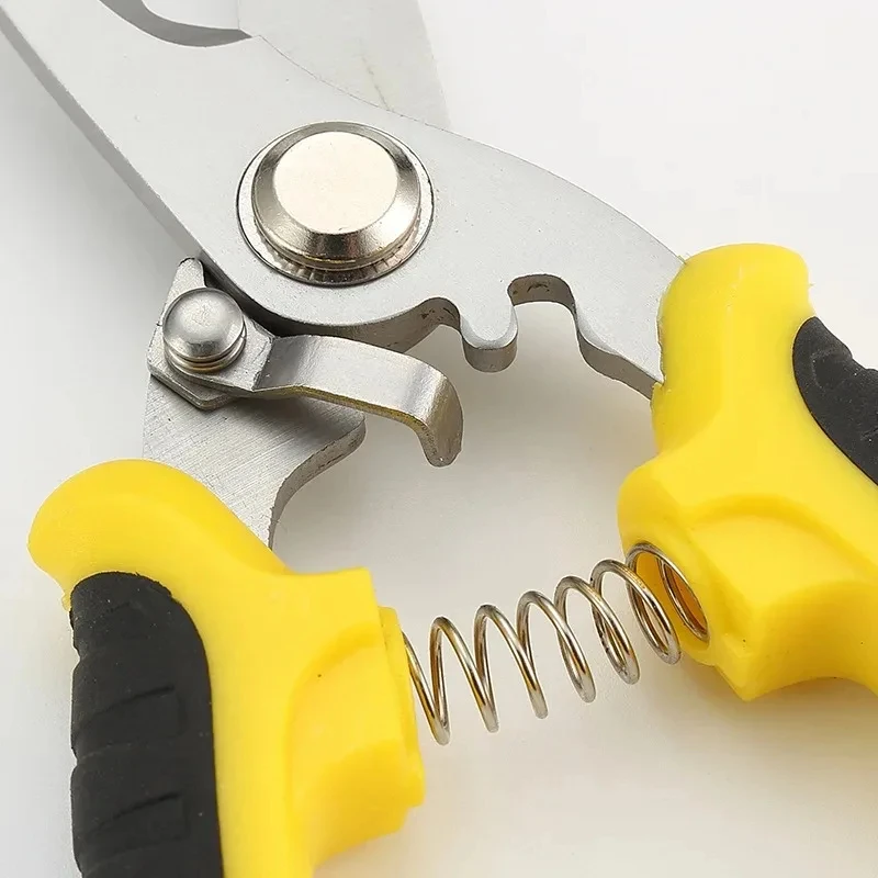 1PC Stainless Steel Electrician Scissors Multifunction Hand Tool for Cutting Wire Groove and Thin Steel Plate image 2