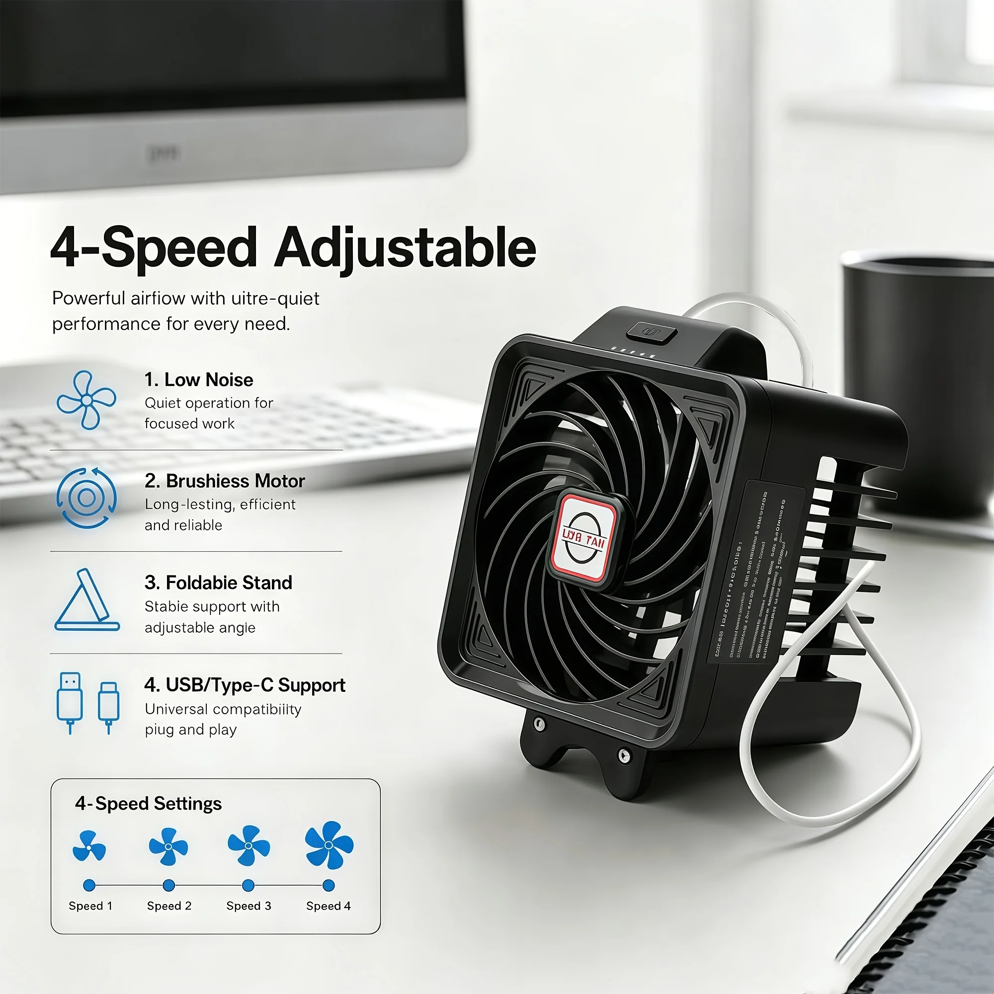 Portable USB plug-in fan, turb - огляд і ціна Power Banks