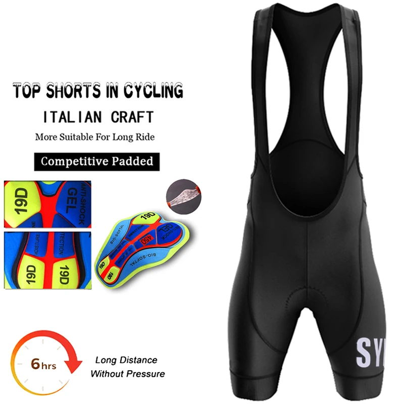 

2026 SYN Cycling Bib Shorts Men Outdoor Wear Bike Ride 6 Hours Padded Riding Bib Tights Bicycle Men's Cycling Clothing Mtb Short