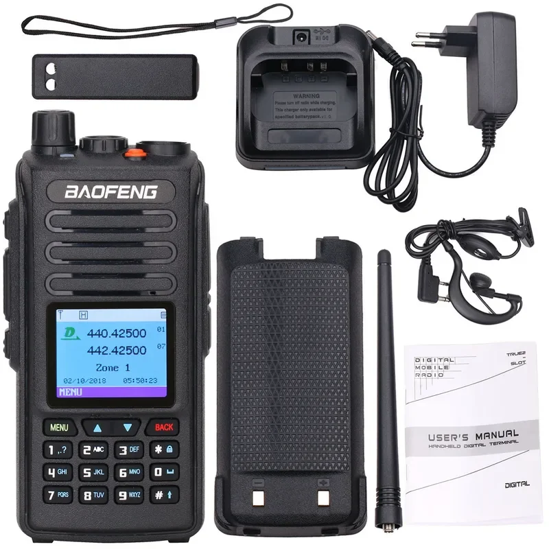 BAOFENG DM-1702 Numérique Mobile Walperforé Talkie Déterminer Terminal DM1702 Radio touristes Bande DMR touristes Fente Temporaire Radios Bidirectionnelles Niveau 2