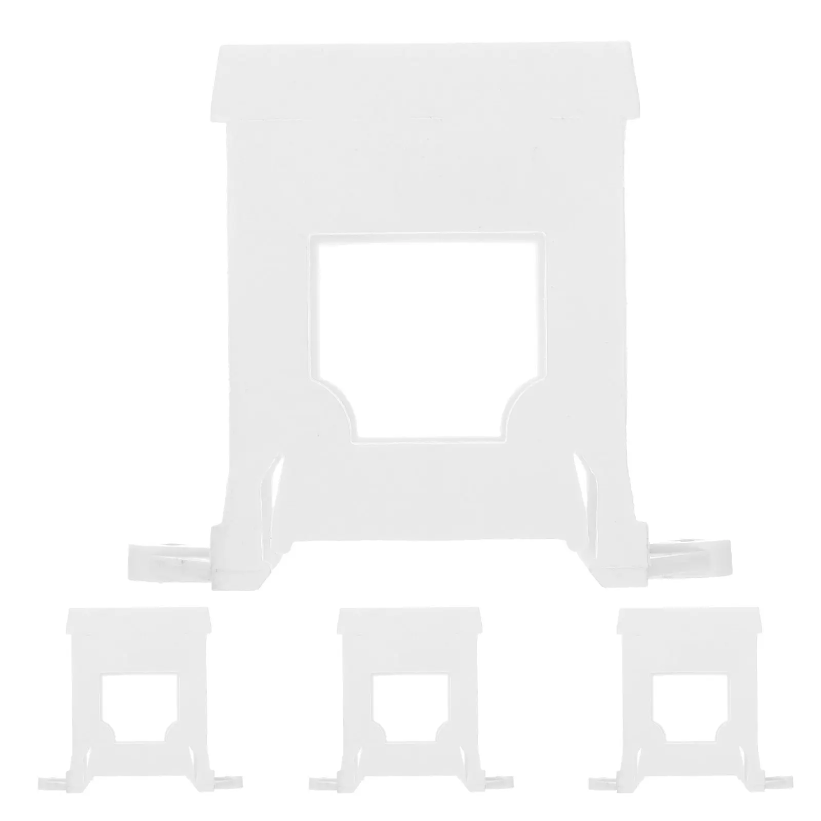 

Комплект из 4 кронштейнов для крепления кнопок на рейку, белый адаптер для выключателей диаметром 22 мм, кнопок аварийной остановки, панелей управления