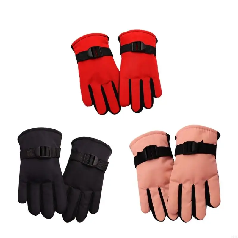 

D0JC Winter Mittens Ski Gloves Waterproof Thermal Gloves for 3-13 Years Kids Children