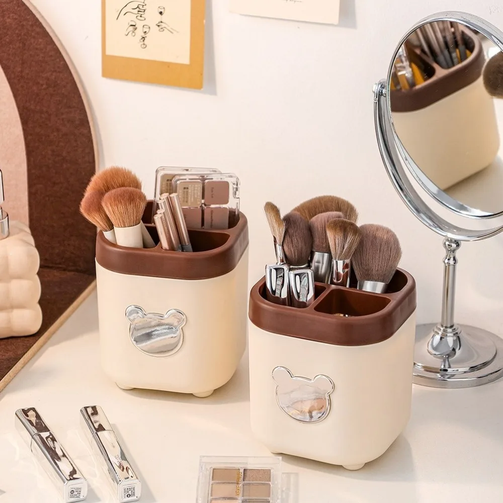 New Cute Bear Pen Holder Multifunctional Large Capacity Desktop Storage Box Pen Container Gift