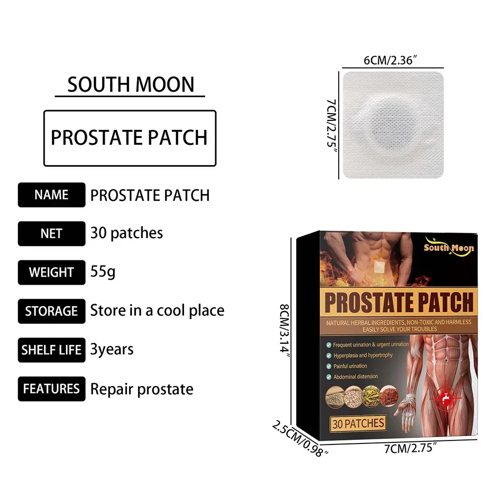 Prostate Massage Patch Relieves Discomfort Mild Promote Blood Circulation Herbal Treats Safflower Improves Problems Body Care