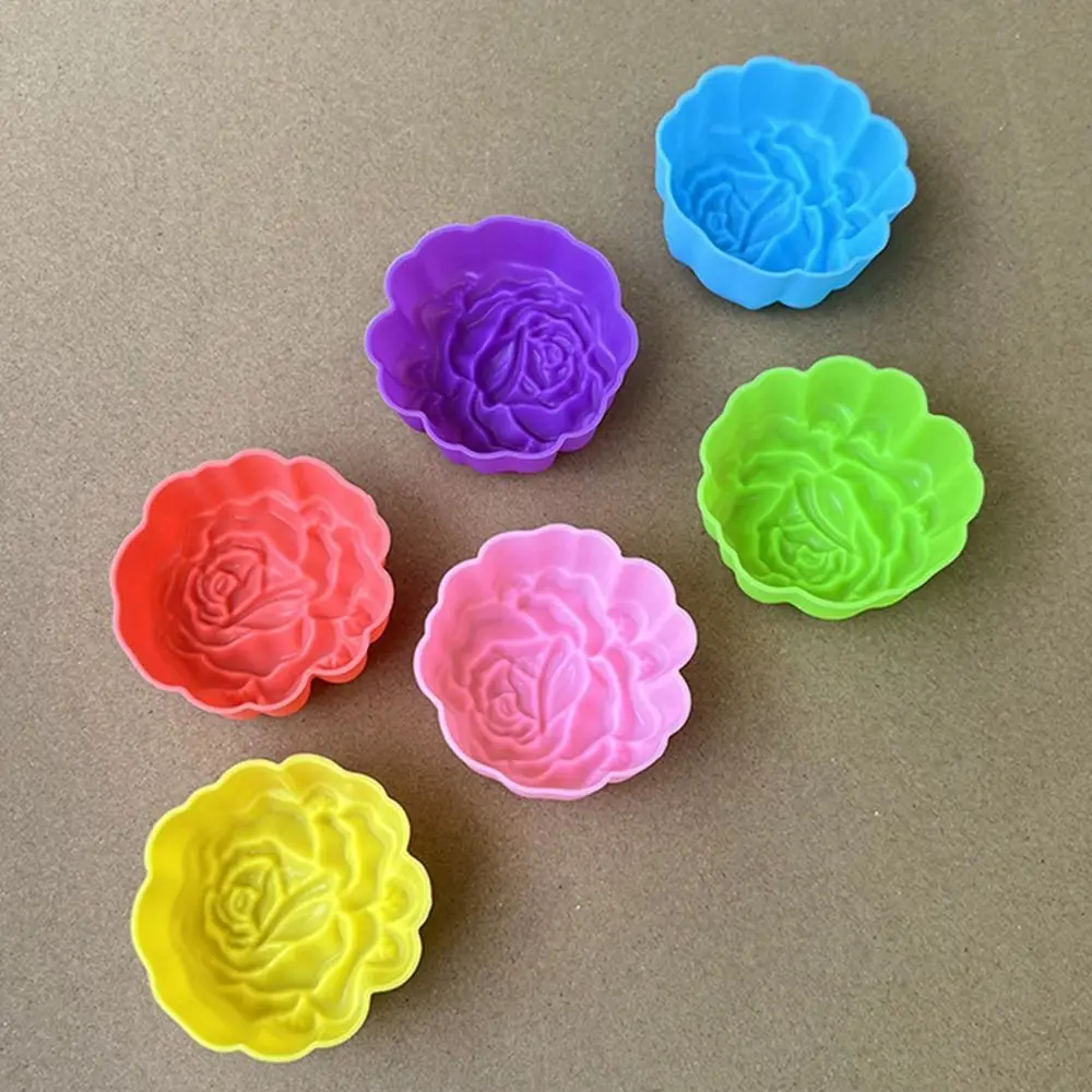 New 6pcs/set Silicone Cake Mold 5cm Multi Style Cake Cup Pudding Mold DIY Handmade Soap Mold Kicthen