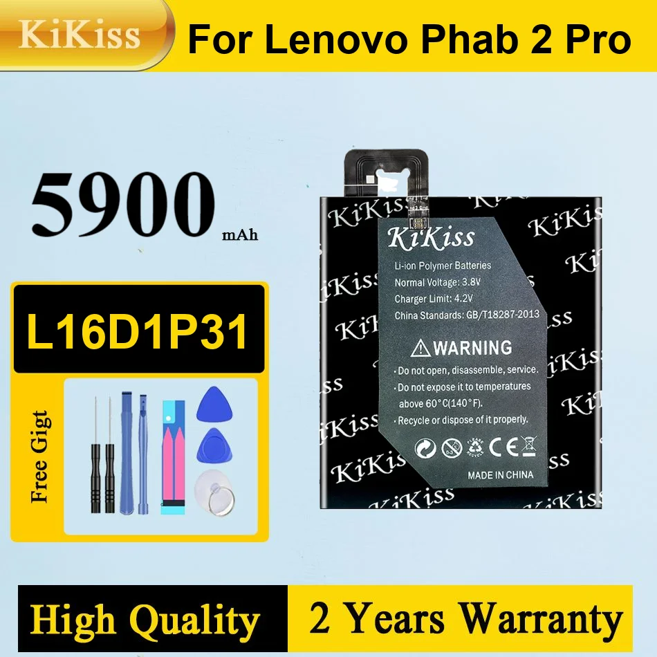 

L16D1P31 Аккумулятор 5900 мАч для Lenovo Phab 2 Pro PB2-690 PB2-690N PB2-690M PB2-690Y Сменный планшет с быстрой зарядкой