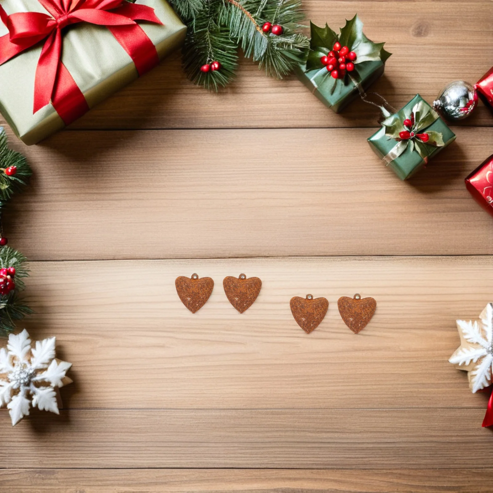 

30Pcs Rustic Heart Bells Vintage Metal Decorative Craft Bells for Christmas Tree Wall Door Knob Wreath Farmhouse Xmas Hanging