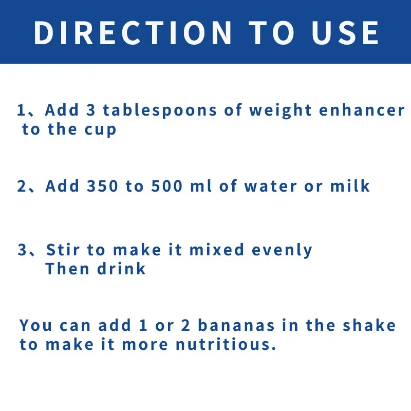 High Protein Weight Gain Energy SupplementProtein PowderPromotes Muscle RecoveryIncreases Energy IntakeDietary Supplements