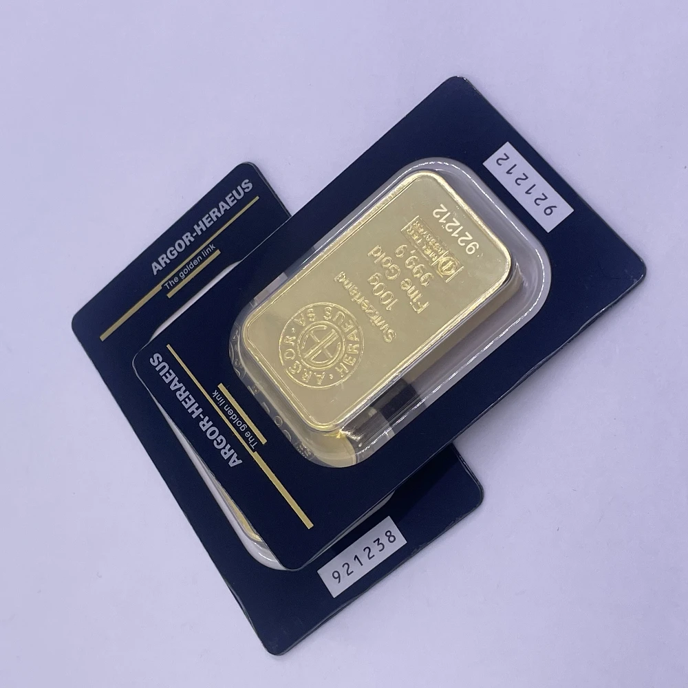 100g Argor-Heraeus Switzerland 24k Gold Bar Sealed package serial number 1oz apmexBar Switzerland Certified Assayer Gold Bullion