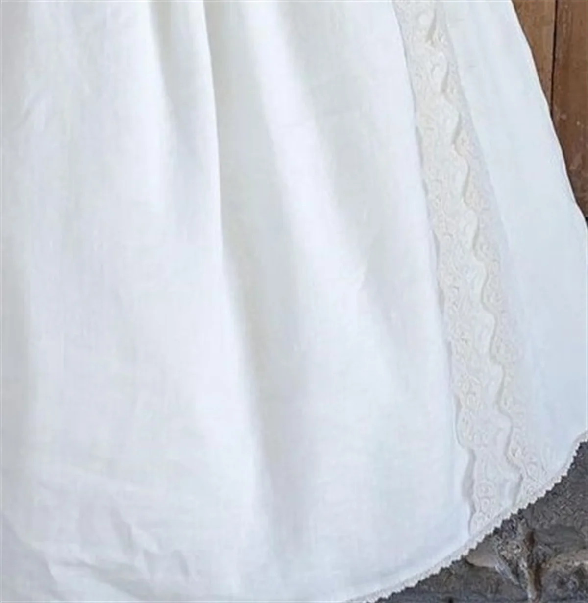 Abito da ragazza di fiori ricamato pizzo bianco manica 3/4 con cintura con fiocco abito da sposa per la comunione dei bambini con fiore piccolo