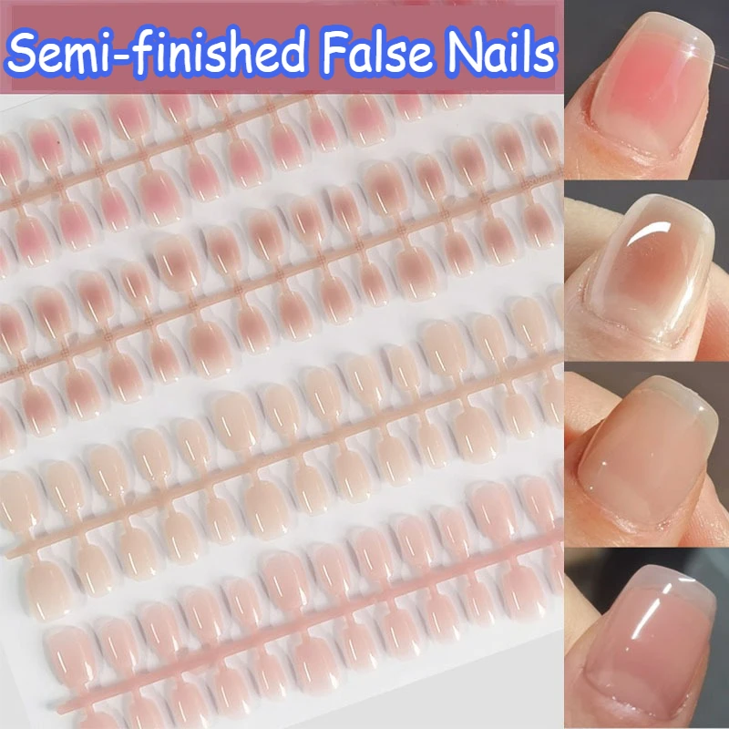 150個入り セミフィニッシュ ヌードカラー 付け爪 フレンチ ソフト フルカバー ネイルチップ 5種類 フェイクネイル ナチュラル エクステンション マニキュア