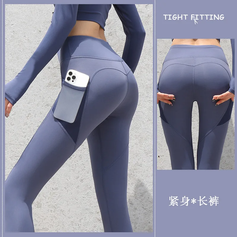 Women Leggings With Pockets Yoga Pants Gym Leggings Sport Women Fitness High Waist Female Legging Tummy Control Running Training