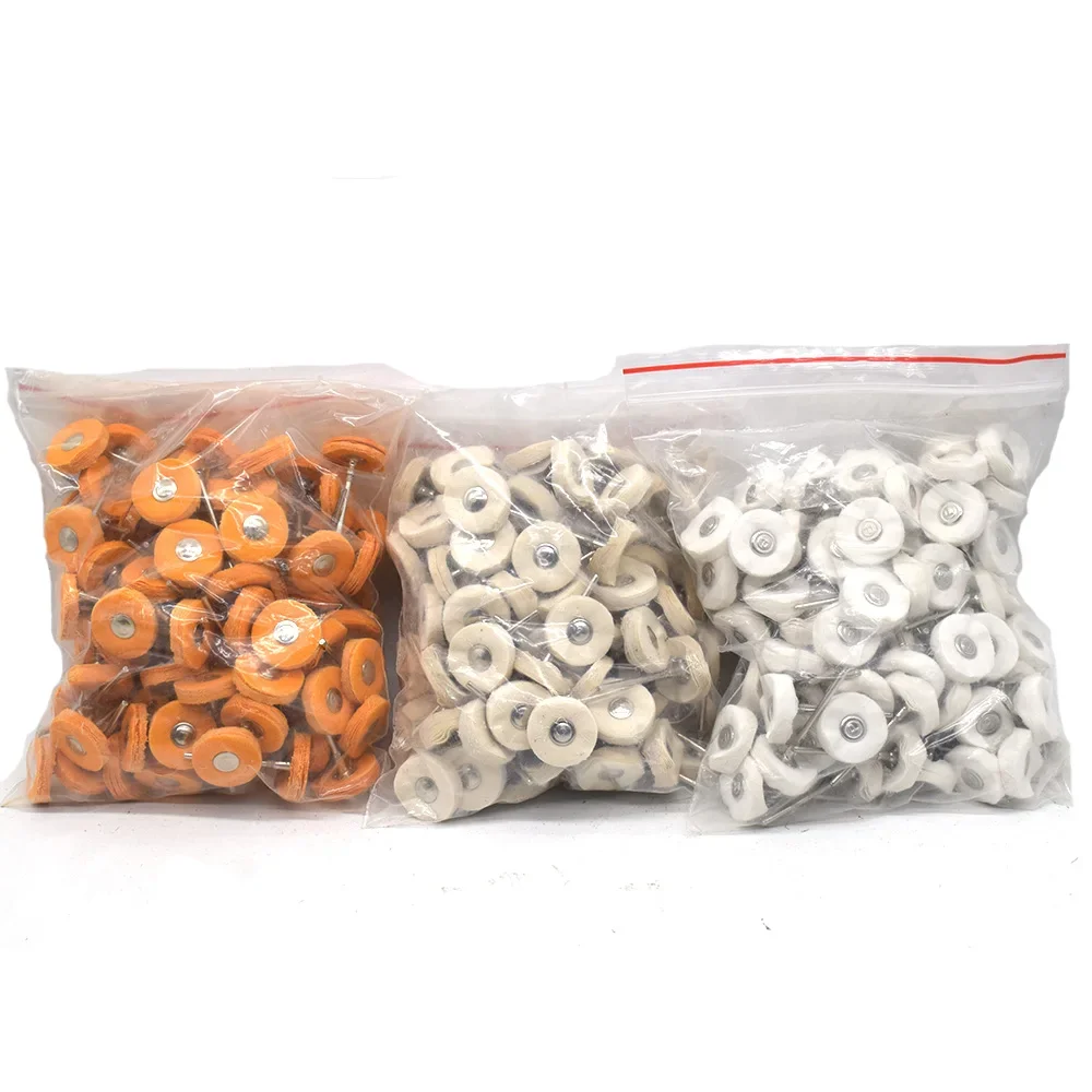 

100PCS Cloth Polishing Buffing Wheel Brush 22MM Rotary Tool Electronic Dremel Accessories Hard/Medium/Soft