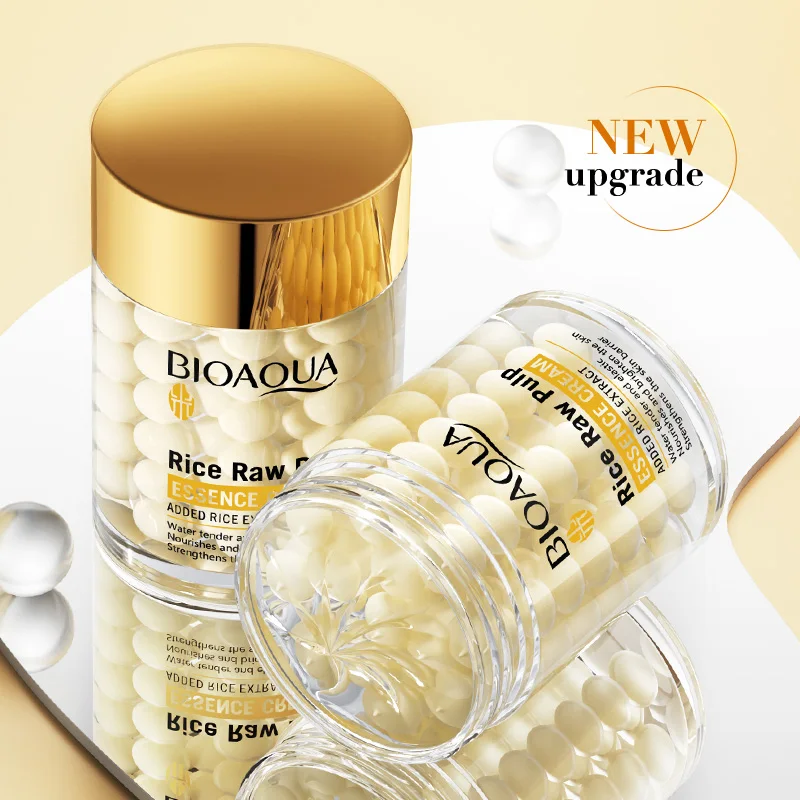 Bioaoua arroz hidratante profundo essência creme brilho hidratante creme facial endurecimento creme rejuvenescedor cuidados com a pele para mulher