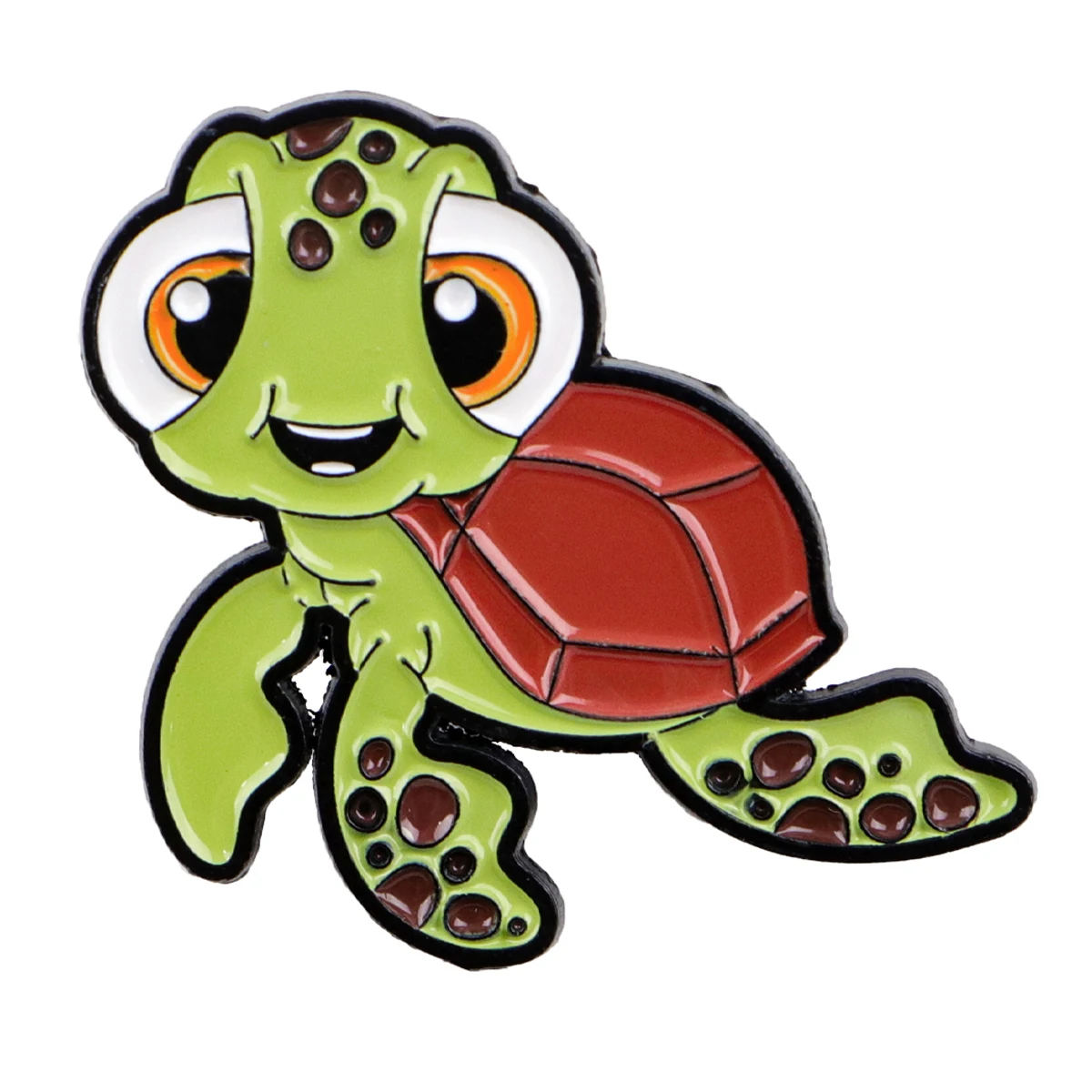 الكرتون المينا دبوس لطيف السلاحف البحرية بروش الصنوبر التلبيب شارة بدبابيس على ظهره الملابس والاكسسوارات مجوهرات بأشكال حيوانات أصدقاء الهدايا #2