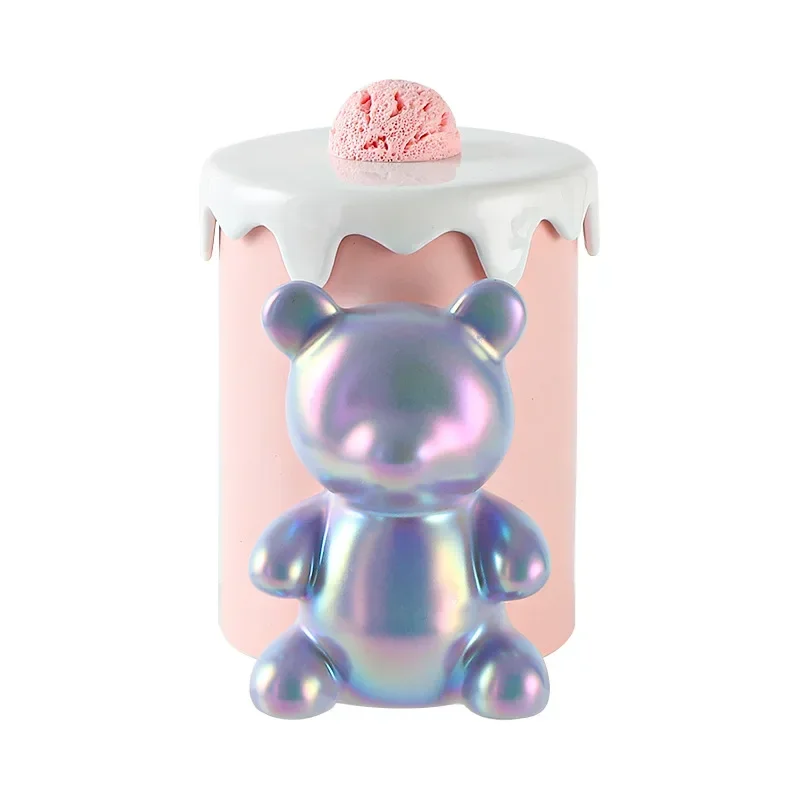 Three-dimensional Ceramic Bear Mug Large Capacity Ceramic Cartoon Ceramic Cup Breakfast Milk Cup Gift Cups Mugs Coffee Cups