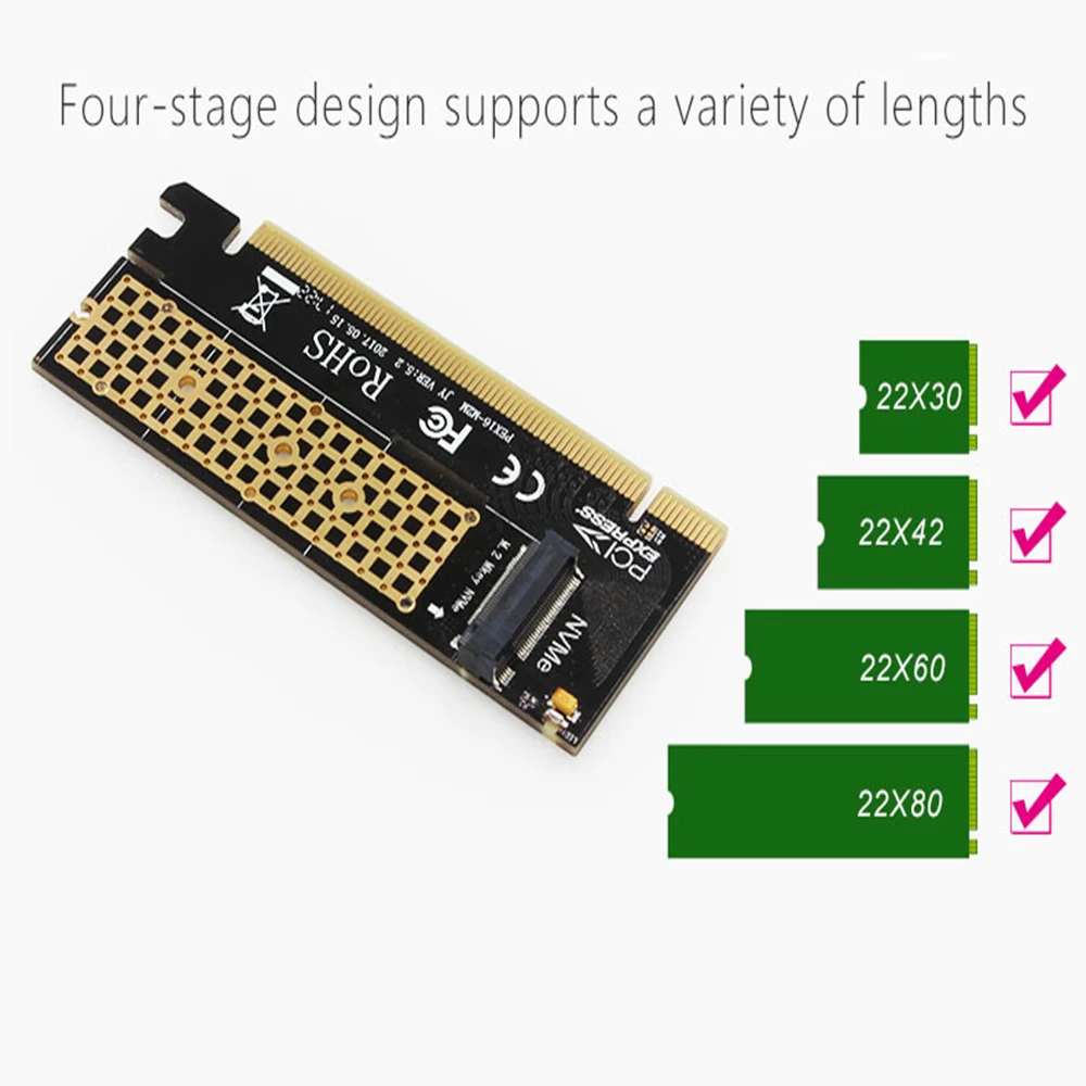 Плата расширения SP 100x41 мм M.2 NVME SSD на PCIE 16X/4X с радиатором