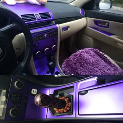 For Old Mazda 3 2006-2012 Interior Central Control Panel Door Handle Carbon Fiber Stickers Decals Car styling Accessorie