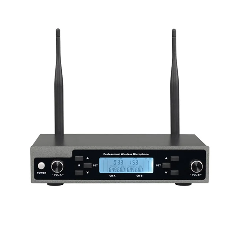 

Professional Dynamic Handheld Microphone Withreceiver One-To-Two Wireless Mic Stage Singing KTV Audio Karaoke System EU Plug-Y41