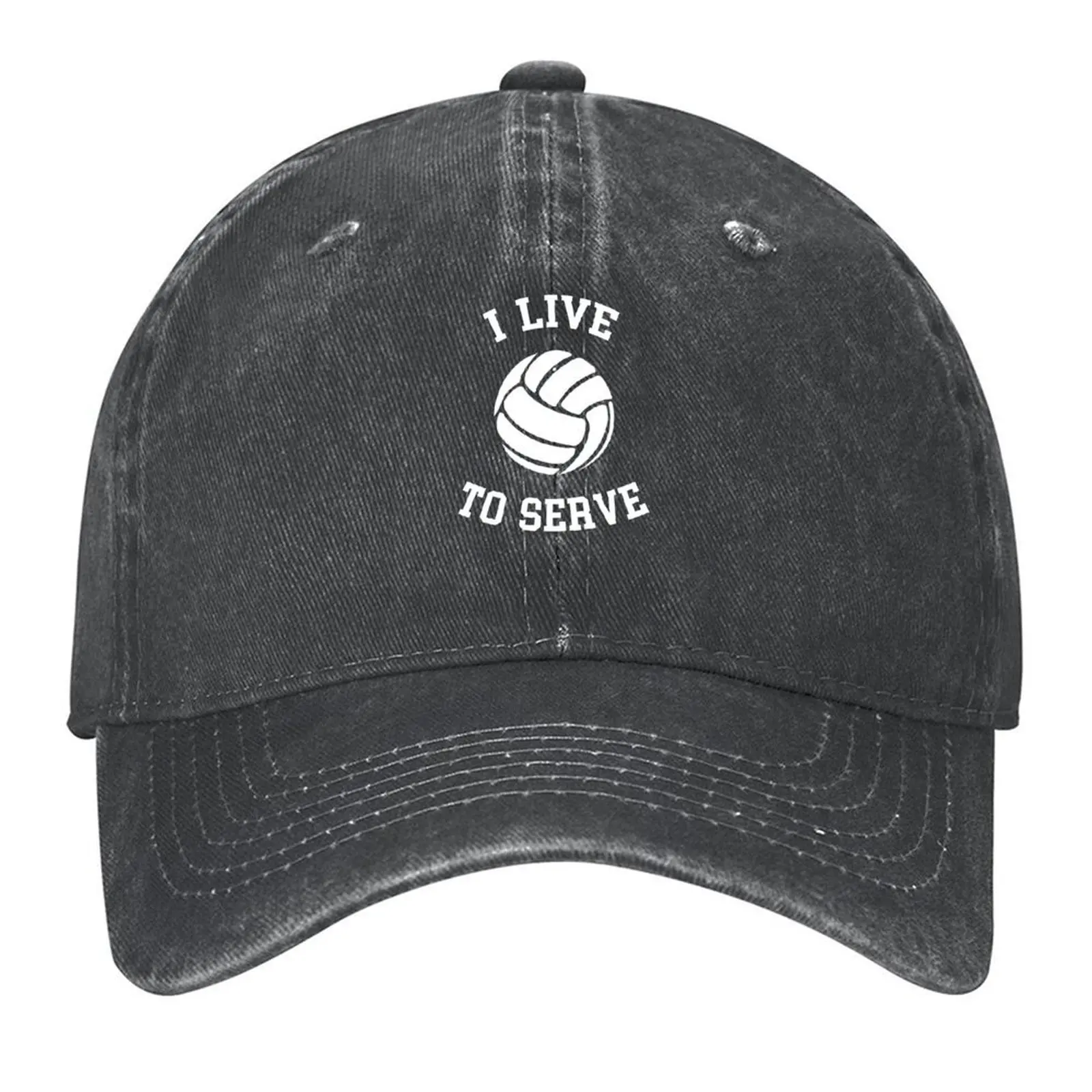 

I Live to Serve - Volleyball player Baseball Cap Gentleman Hat Uv Protection Solar Hat funny hat Golf Women's Golf Wear Men's