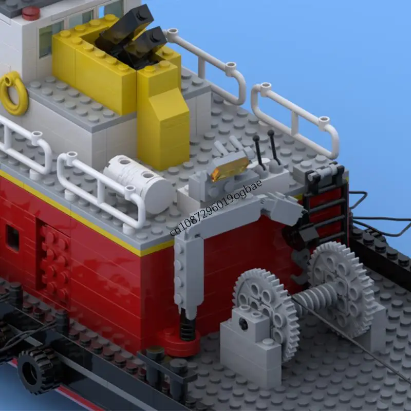 NEW 805PCS MOC City Engineering Modular Maritime Tugboat model DIY creative ideas Child Toy Assembly Puzzle birthday Gift
