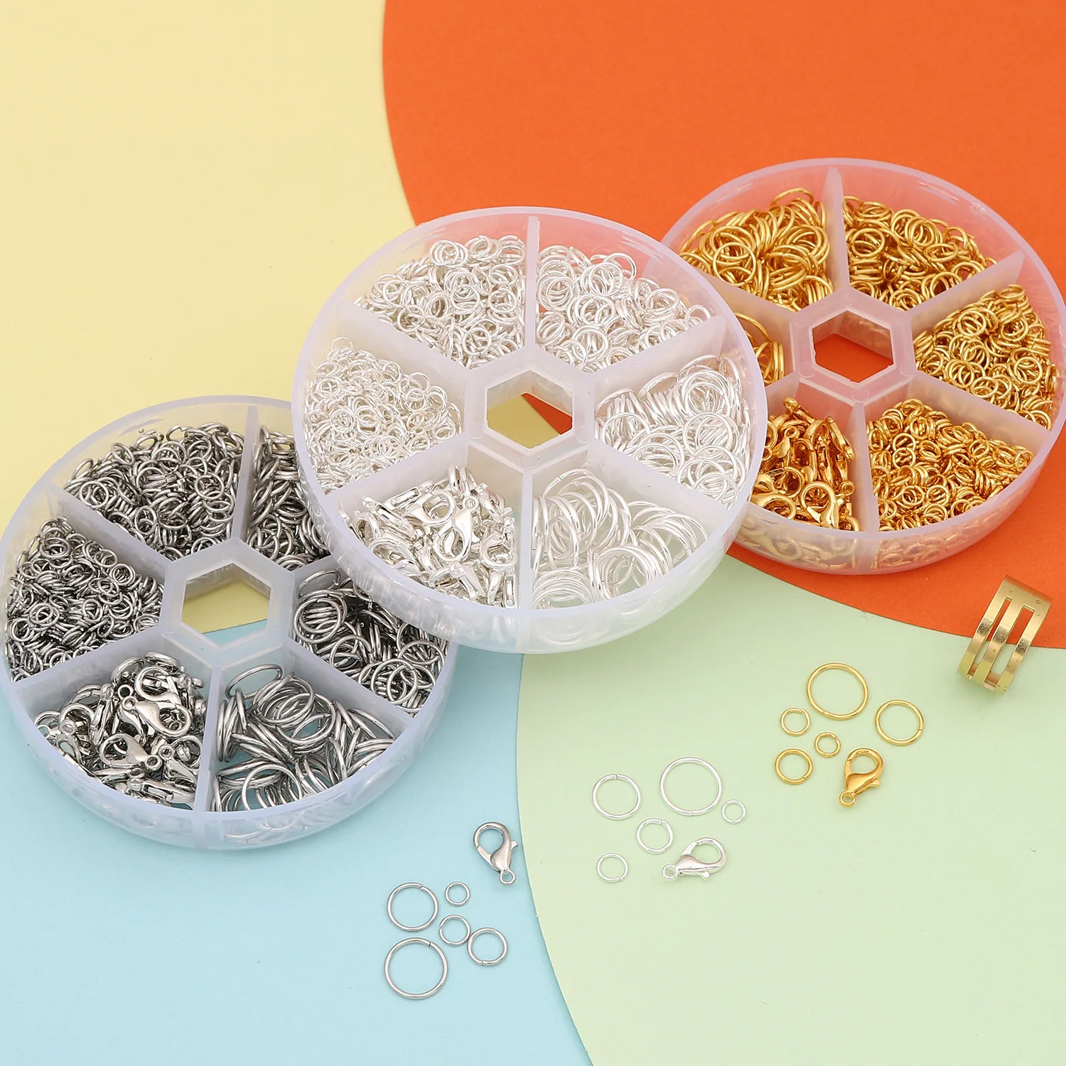 

1Box Metal Open Jump Rings Split Rings Connectors Iron Open Jump ring For Diy Jewelry Making