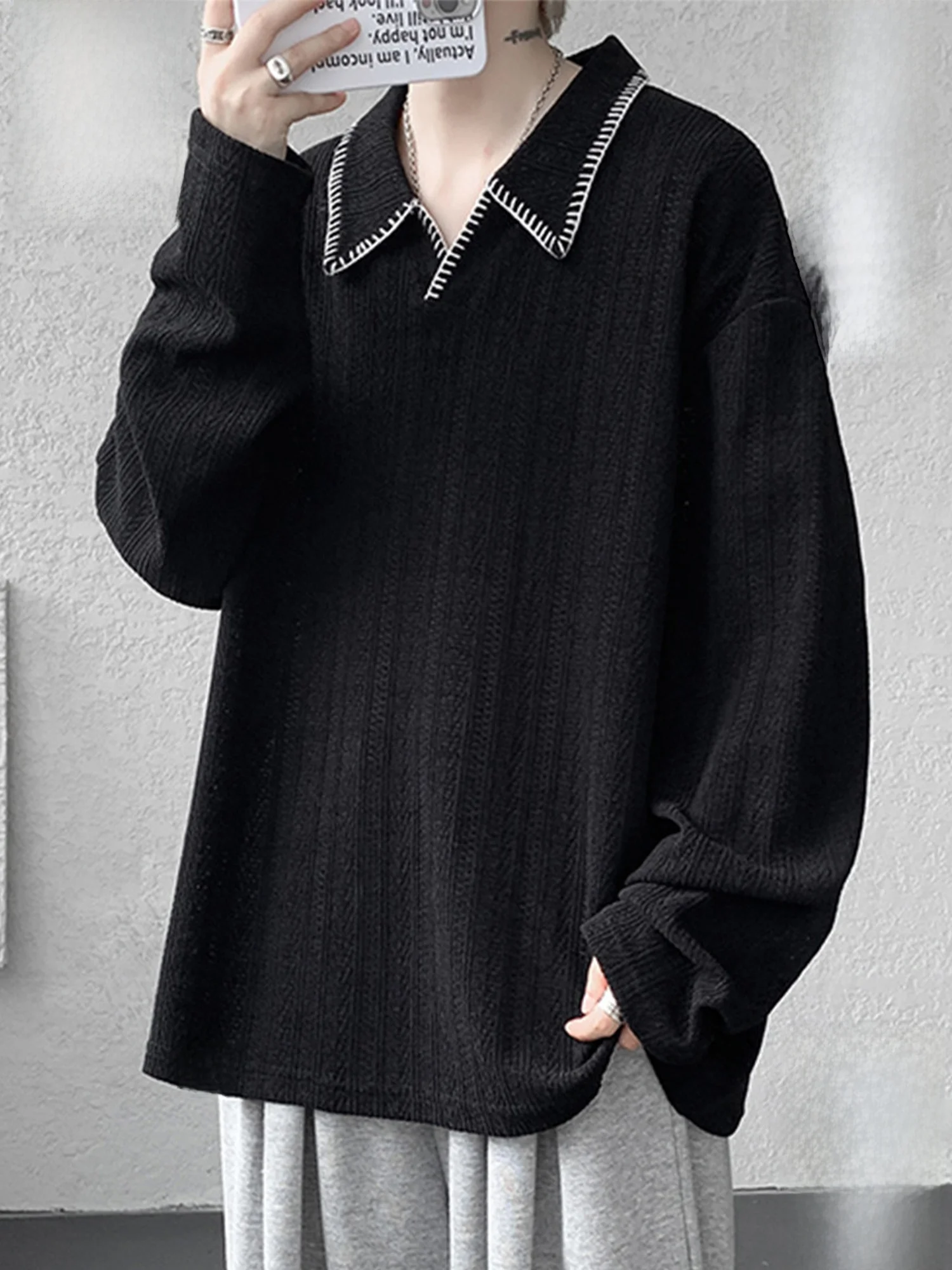 

Толстовка PaulFrank Fce с подкладкой, повседневная свободная мужская зимняя толстовка, теплый топ с отложным воротником и длинными рукавами из смеси полиэстера