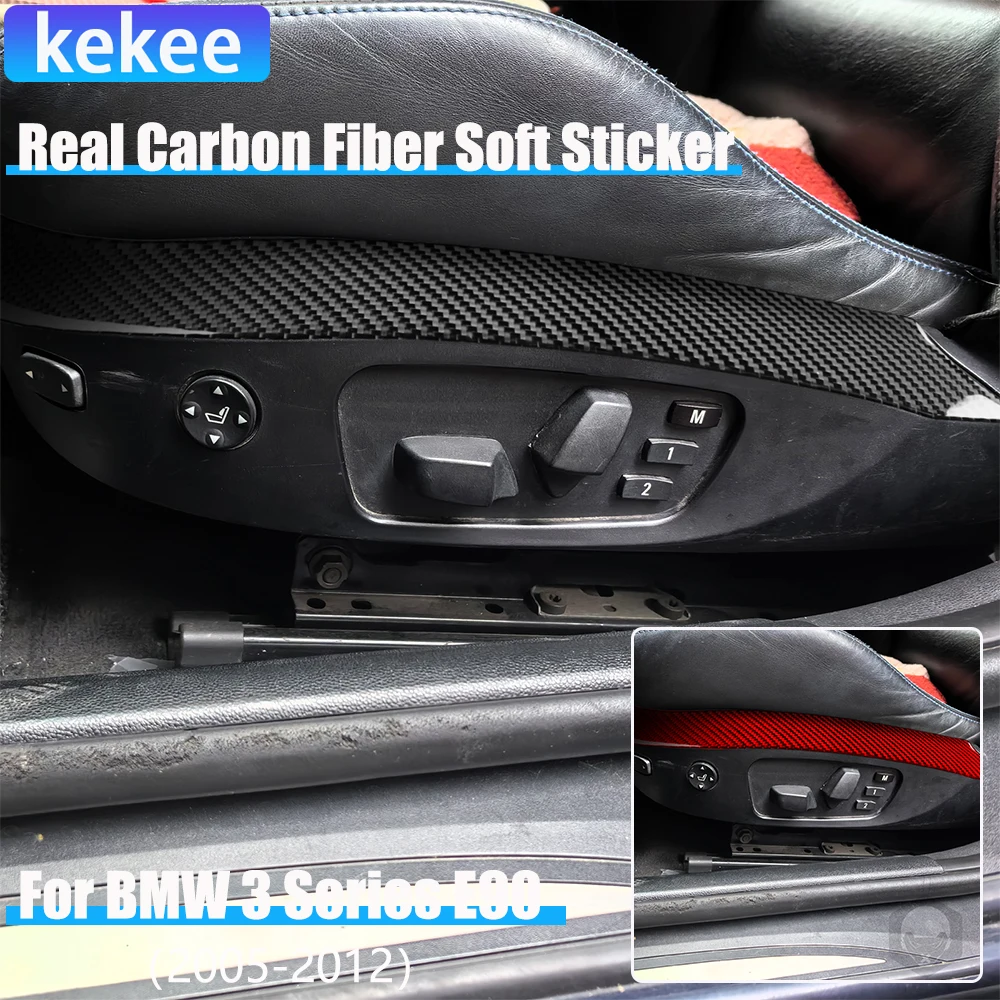 

Настоящие автомобильные аксессуары из углеродного волокна, наклейка на панель переднего сиденья для BMW 3 серии E90 2005 2006 2007 2008 2009 2010 2011 2012