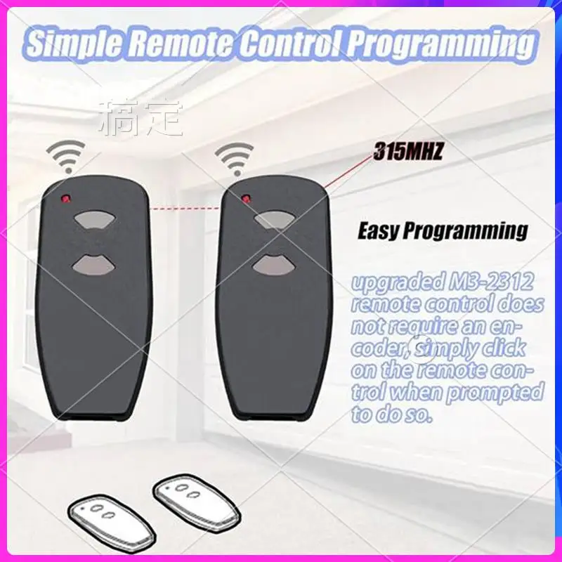 

ATTT-5PCS M3-2312 Пульт для гаража для пульта дистанционного управления Marantec 315 МГц, 2 ключа Пульт дистанционного управления для гаражных ворот