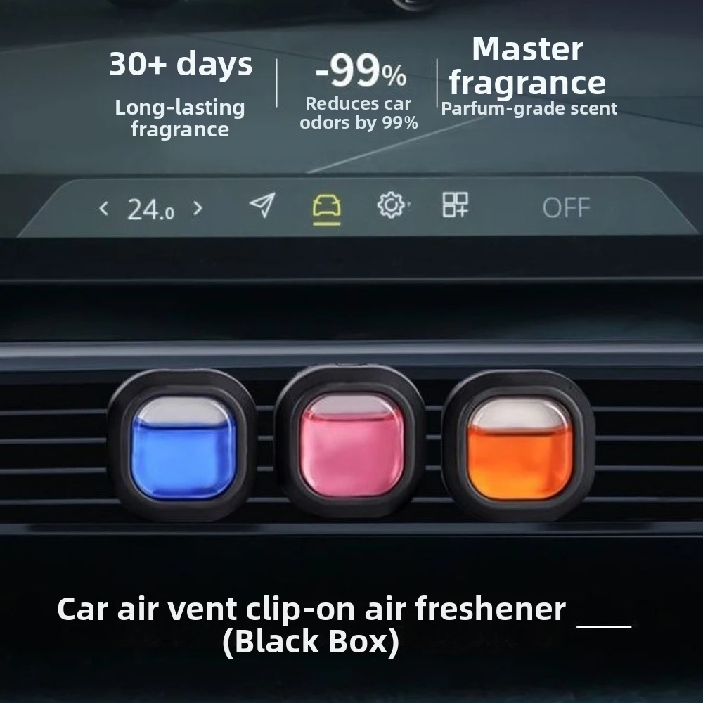 Vent Clip Design Car Air Freshener Vent Clip Essential Oil Scented Alcohol-Free Car Odor Eliminator Clip Non-Toxic Long-Lasting