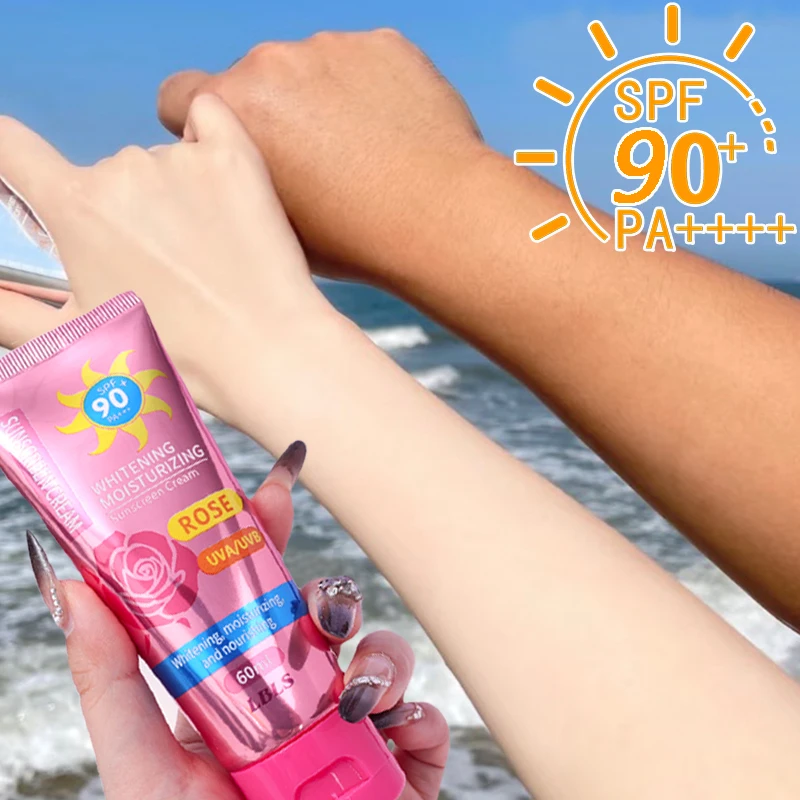 Sunscreen SPF90+ UV Radiation Protection Lsolation Moisturizing Brighten Face Body Arm Thighs Sunblock Skin Care Sunscreen Cream