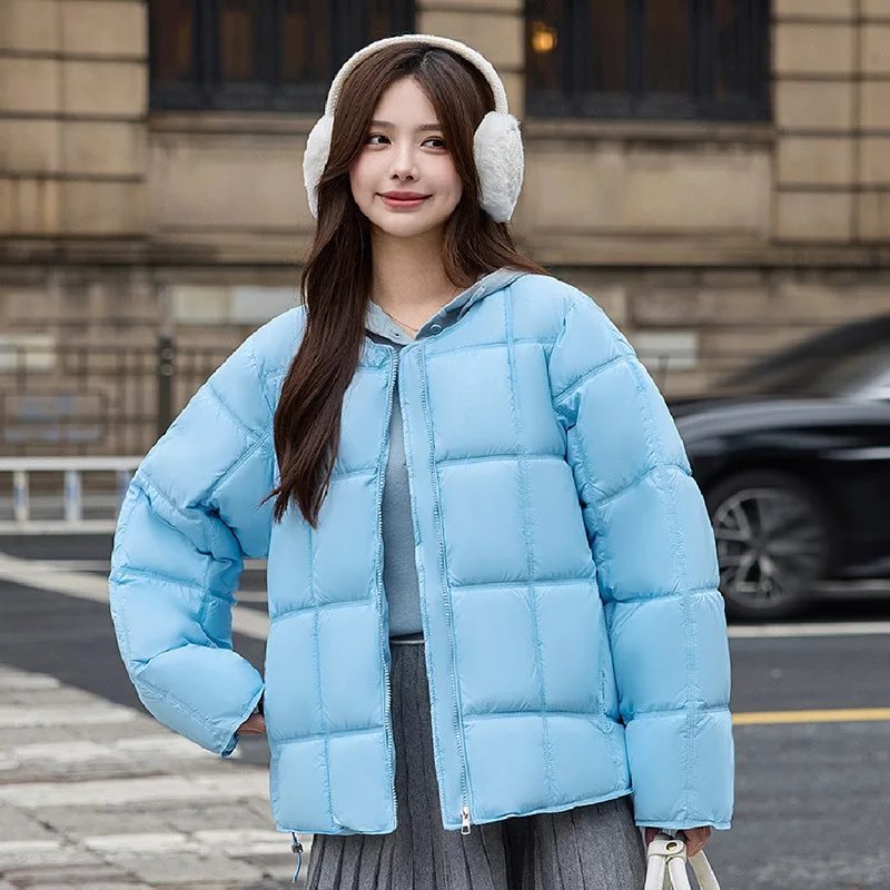 PinkyIsBlack 2025 New Quilted Winter Puffer Jacket Women's Clothes Short Stand Collar Loose Female Puff Parkas Coat Outwear