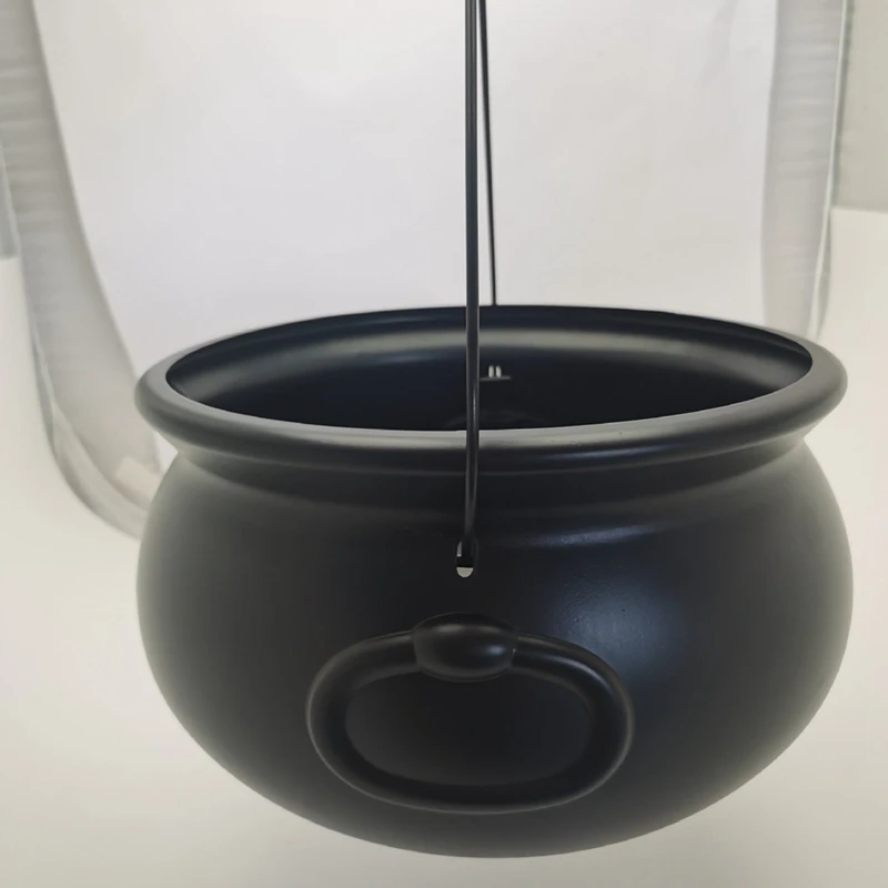 Halloween Cauldron, Plastic Witch Cauldron Kettle, Halloween Pot Candy Holder For St. Patrick's Day Partys Favors