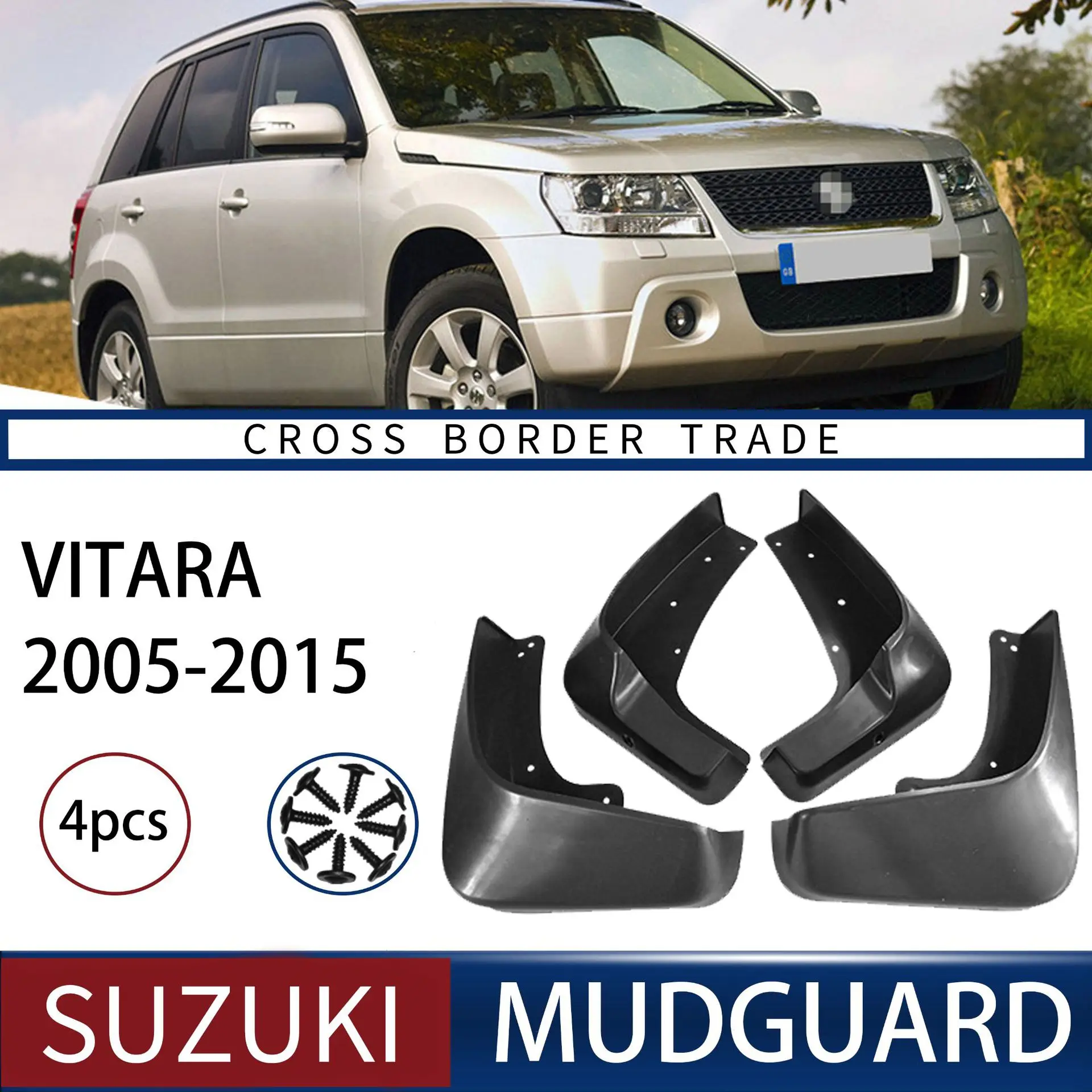 

For 05-15 Suzuki Vitara mudguard VITARA Mudguards Fender Mudflaps Front Rear Flares Splash Guards Cover Car Accessorie