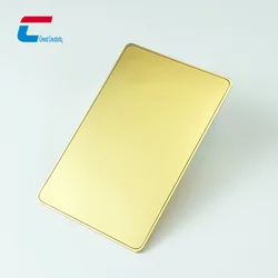 Custom Factory 13.56Mhz NFC Stainless Steel Card Rose Gold NTAG 215 RFID Metal Business Card Blank With NFC