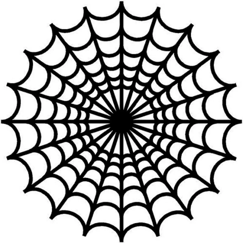 Jpct divertida calcomanía de tela de araña de dibujos animados para coche, ventana, parachoques cubierta de vinilo impermeable pegatina para rascar 15cm x 15cm