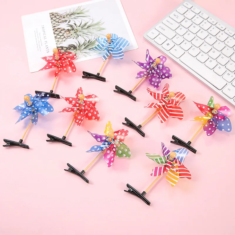 子供用ミニサイドヘアクリップ,レインボーとダクビルピン,プラスチック