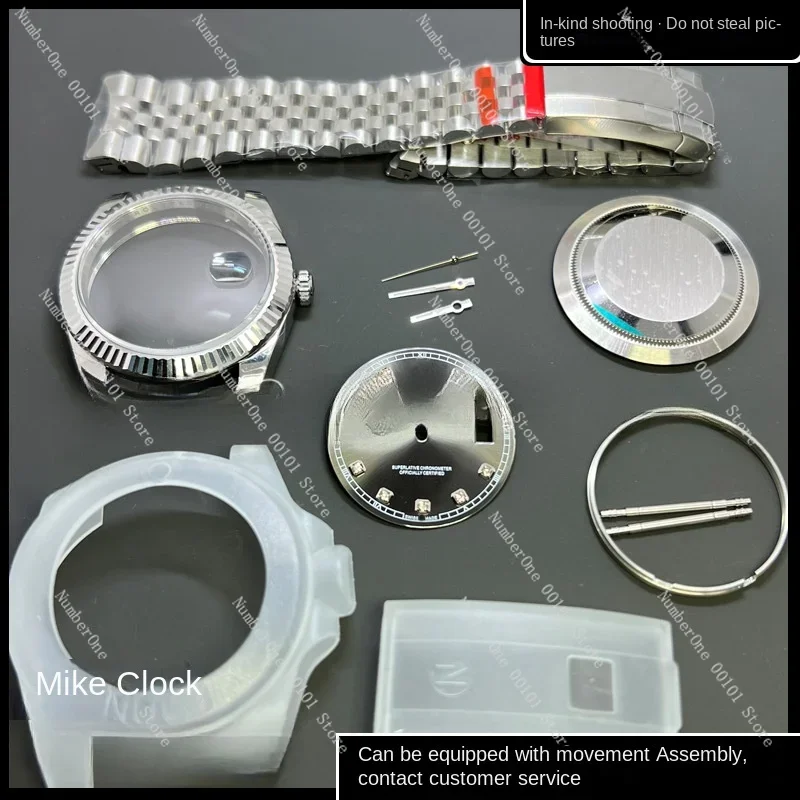 Assembled watch accessories case suitable for Swiss ETA2824 2836 3235 movement 904 steel case 41MM