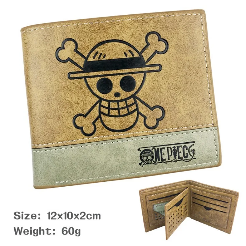 Un pezzo Anime figura portafoglio rufy borsa Zoro Ace Bounty Order scheletro modello Pu Cartoon Kawaii portafoglio porta carte regalo