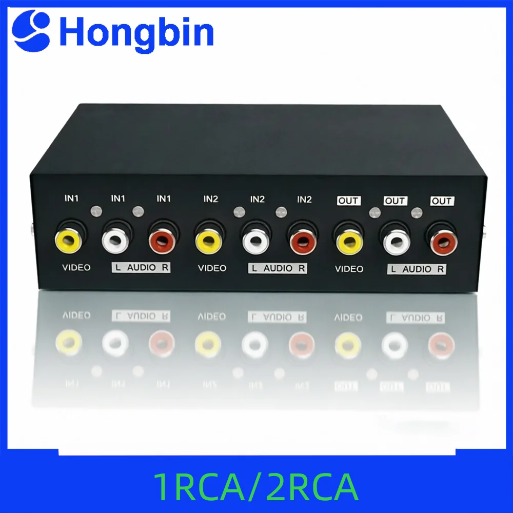 AV Switcher Audio Video Distribution 2in1 out 4in1 out 8in1 RCA Signal Selector for Home Theater System Video Audio Switch