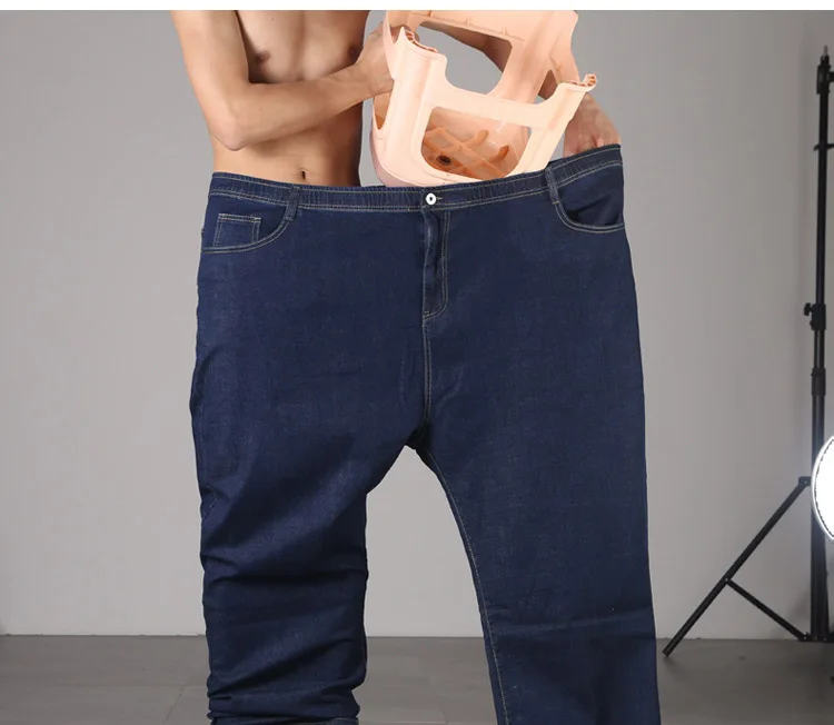 Oversized Men\'s Jeans Plus Size Jeans Business Straight 200kg Pants 14XL 13XL 12XL 10XL jeans men