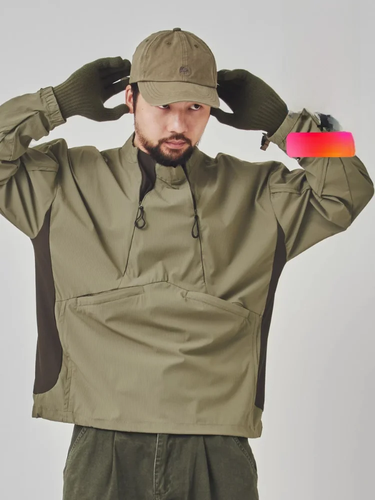 

Spor Long Sve Men's T-irt Qui Dry Outdoor Casual Faion Zipper Design Running Top Lightweight Spring ex