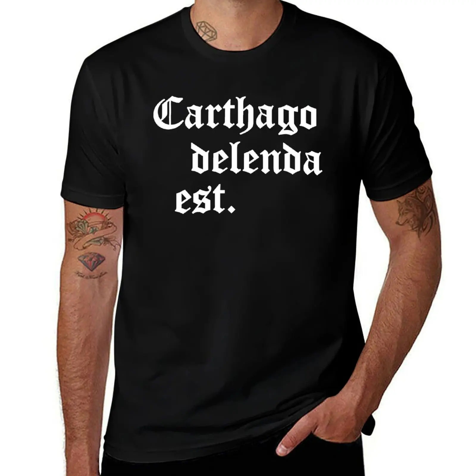 Carthago delenda est T-Shirt Classic Print Short Sleeve Shirt T-Shirt