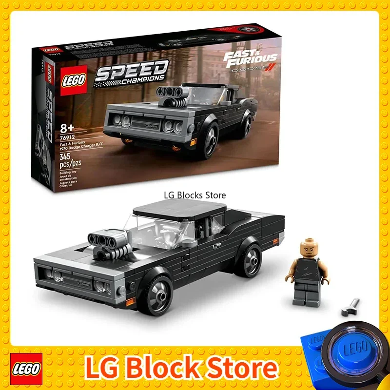 LEGO Speed Champions Fast & Furious 1970 Dodge Charger R/T Children Building Blocks Cars Sets Dominic Toretto Toys Gift 76912