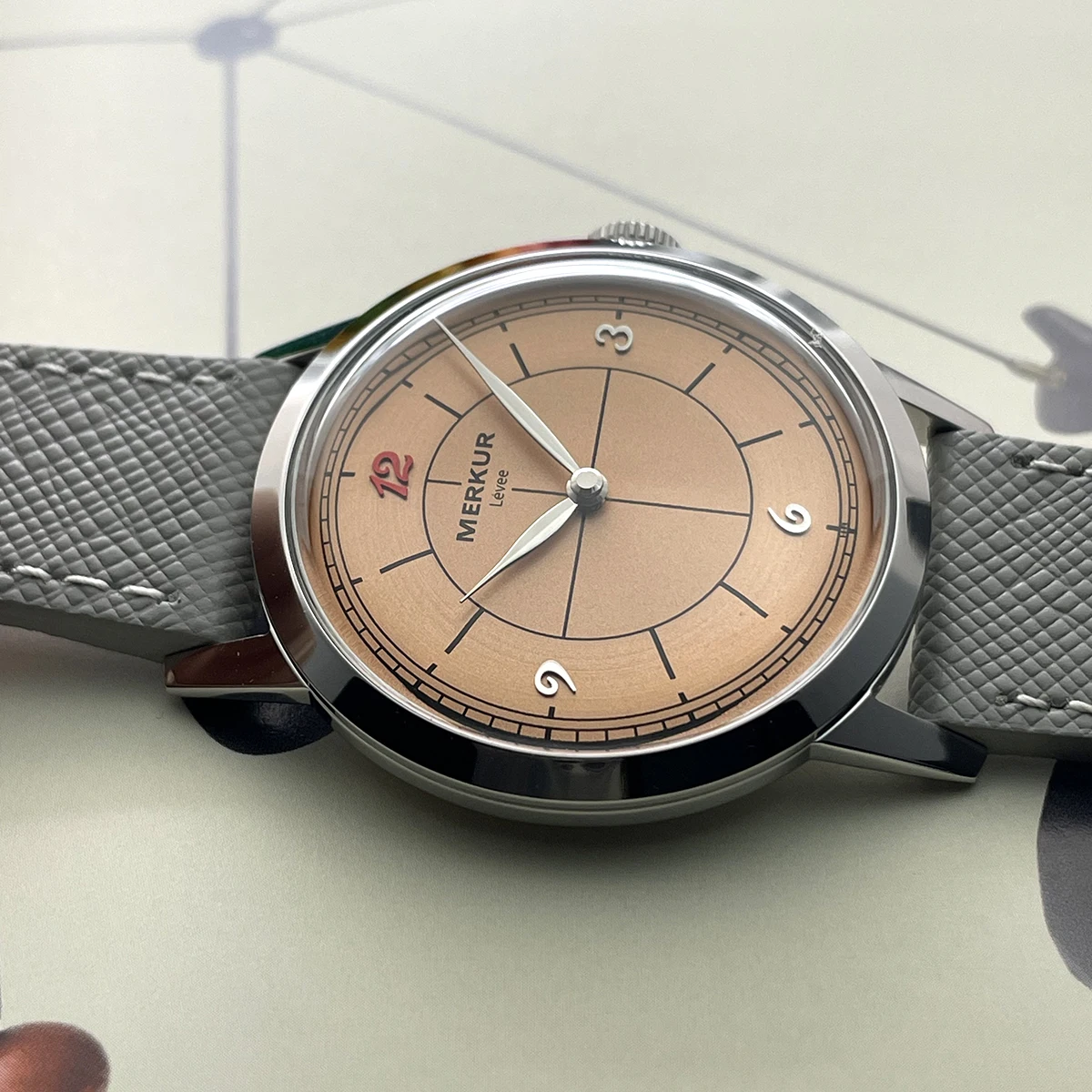 بيير بولين سلمون ساعة مزدوجة حافظة أرق 50 متر الجلد غواص ساعة خمر ساعة يد ميكانيكية 38 مللي متر Relogio Masculino