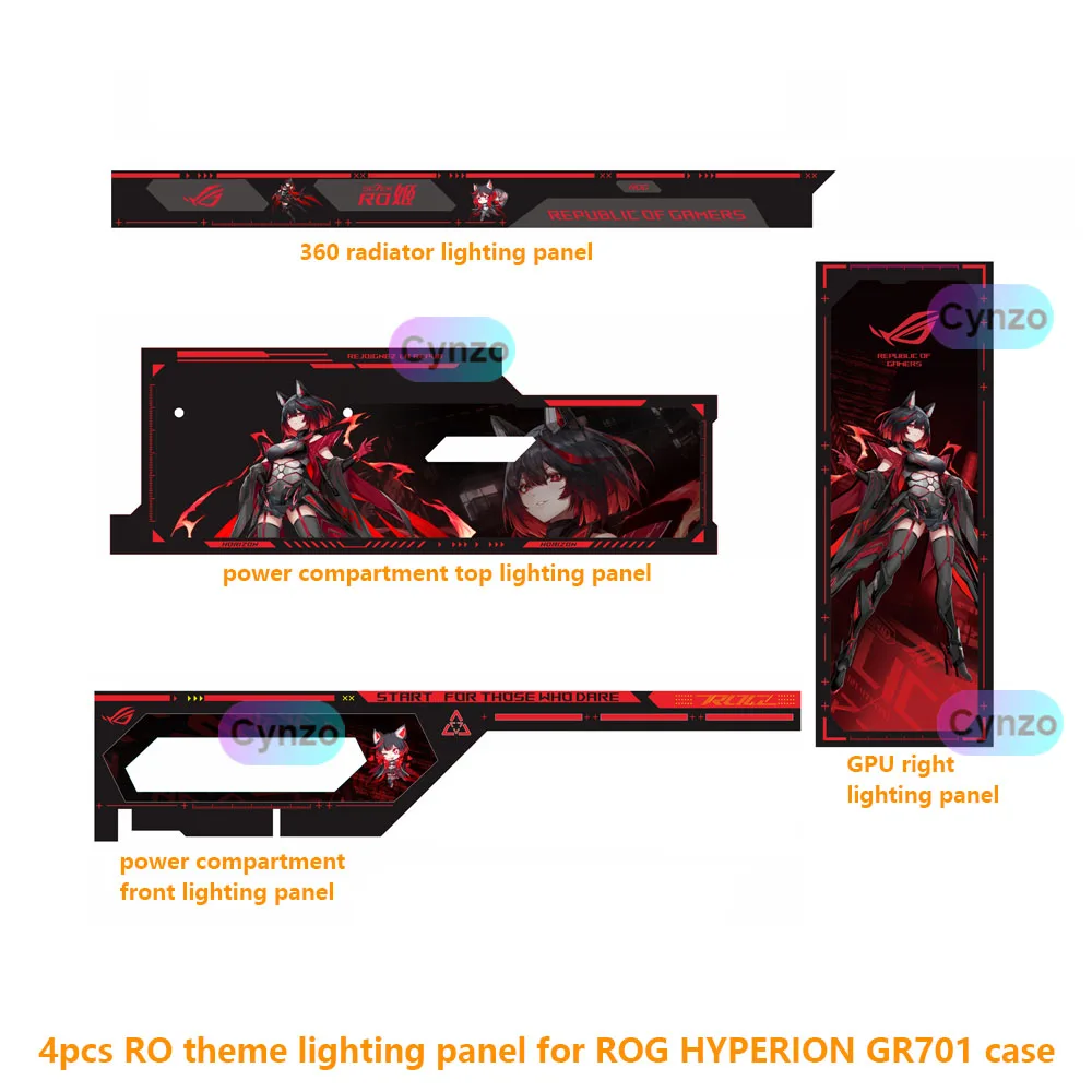 5V AURA SYNC ARGB Lighting Panel Kit For ROG HYPERION GR701 Chassis PSU Radiater Cooler Decorative Ro Plate