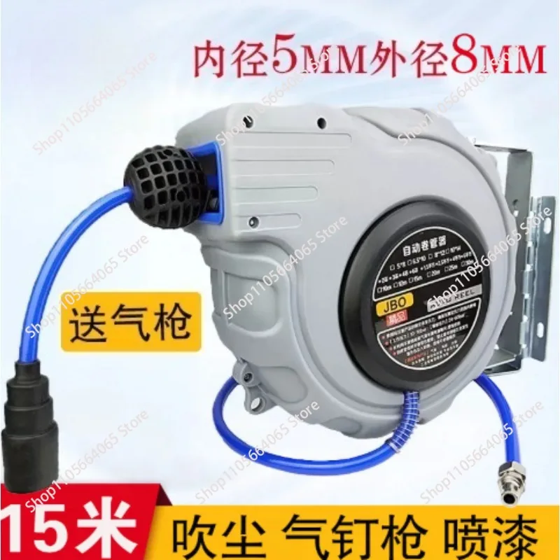Retractable Garden Cable Hose Reel, System Wall Mounted Electric Hose Reel